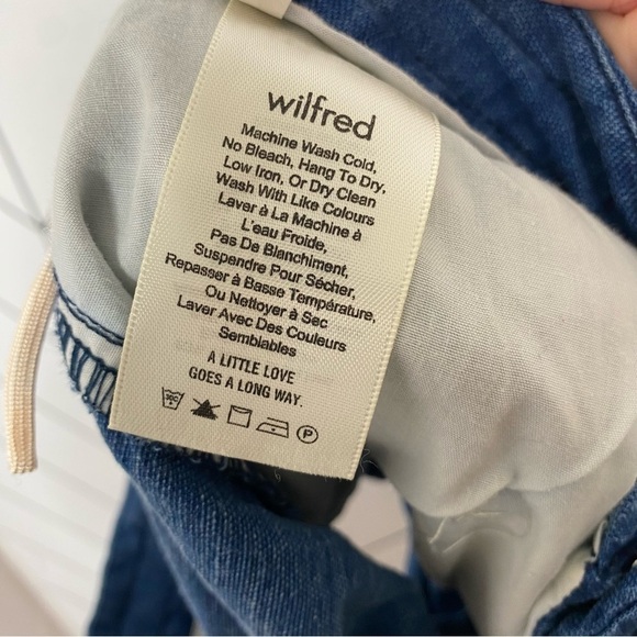 Wilfred Blue Linen Blend Drawstring Shorts - Size 0 - Picture 5 of 5